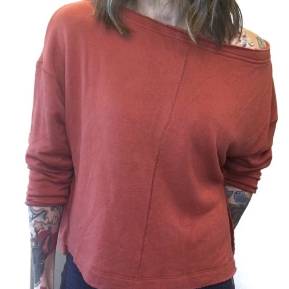 Free People Beach Cropped Long Sleeve Women’s Top Medium